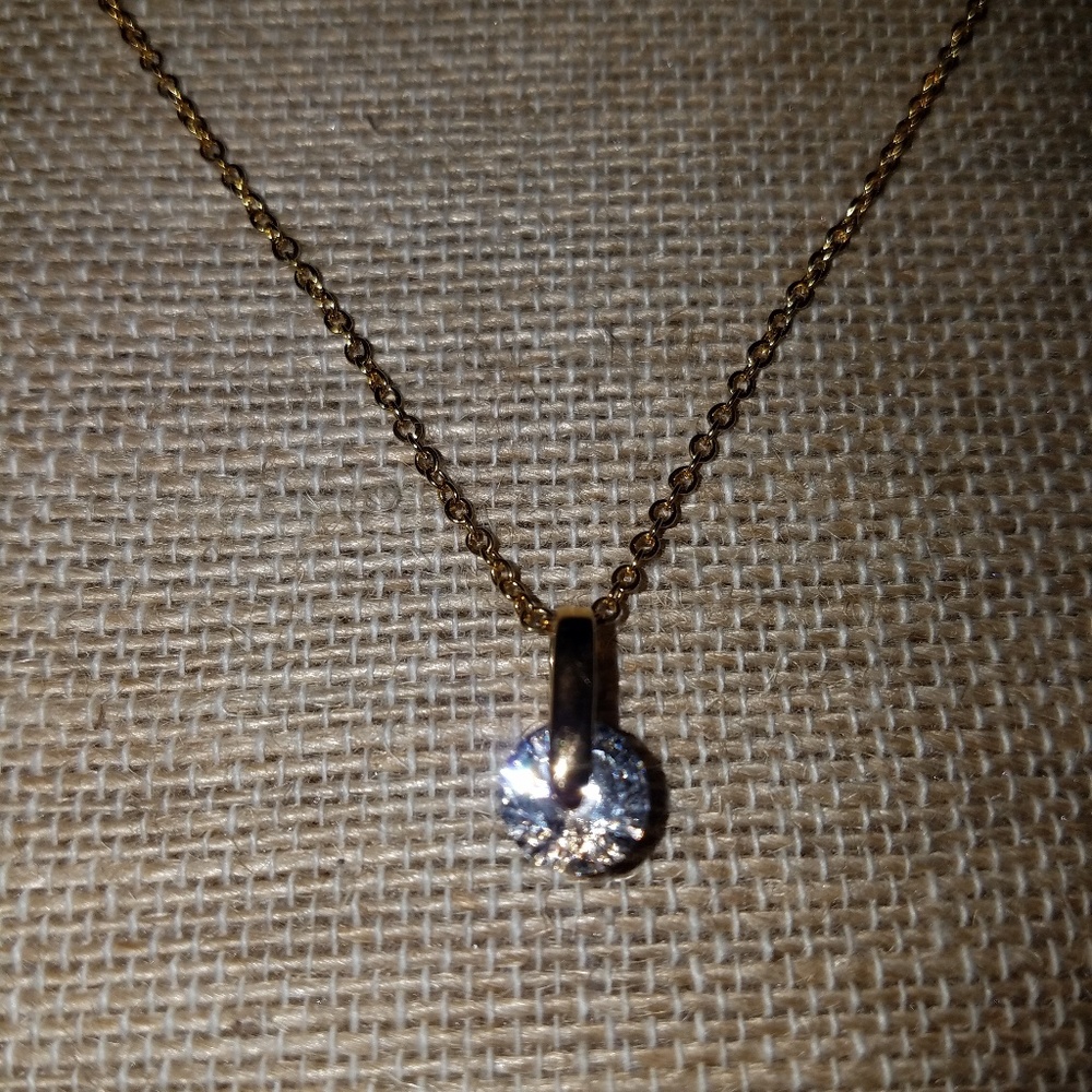 LIA SOPHIA - solitaire necklace, gold-tone